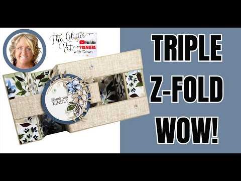 💜 Interlocking Triple Z Fold Card