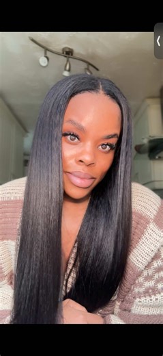 @MARRYU HAIR SHOP V Part Kinky Straight. I definitely recommend with the combs removed and sewn down 😍😍. Trim the ends and you are so good to go. ##upartwiginstall##vpartwigs##marryuhair