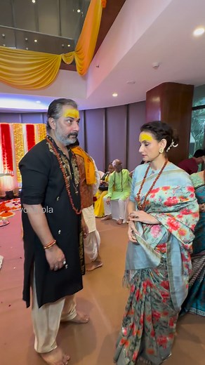 Telly couple Varun Badola and Rajeshwari Sachdev at a puja! | Voompla