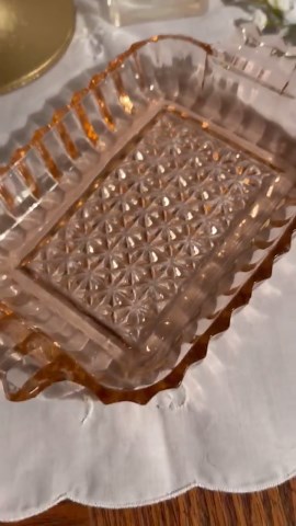 Vintage Anchor Hocking Pink Depression Glass Trinket Tray - Etsy