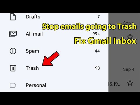 How to stop emails going to trash in gmail