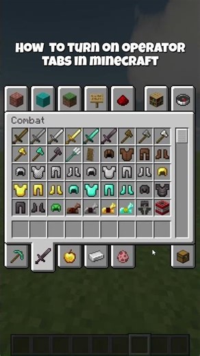 Minecraft How To Turn On Operator Tab #minecraft #minecraftshorts