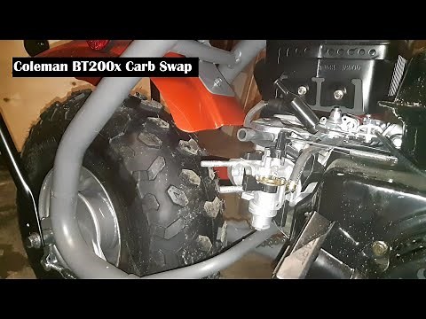 Coleman BT200x Mini Bike Carb Swap