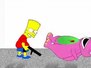 Bart Kills Barney [The Dinosaur]