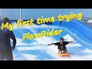 Riding Flowrider on Royal Caribbean's Oasis of the Seas