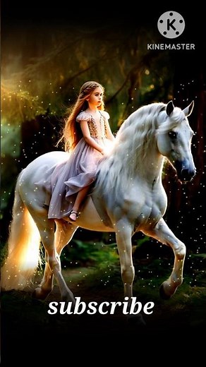 Magical Horse Ride in Enchanted Forest | Fantasy Girl Riding White Horse | Fairytale Cinematic Scene