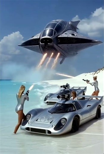 Sci-Fi fantasy defending the beaches from Alien invaders #aliens #invasionextraterrestre #invasion