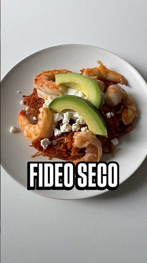 Fideo seco con camarones 🍤 #recetasfáciles