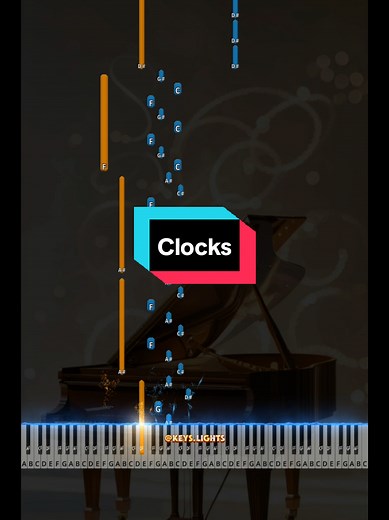 🔴 Clocks - Coldplay (Intermediate Piano Tutorial) #piano #pianotutorial #easypiano #easypianotutorial #clocks #coldplay