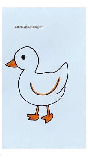 How to draw a Duck 🦆 easily step by step / Beautiful duck drawing tutorial for beginners #duck #art