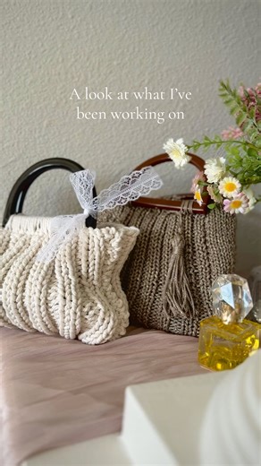 Hand-knit Purses