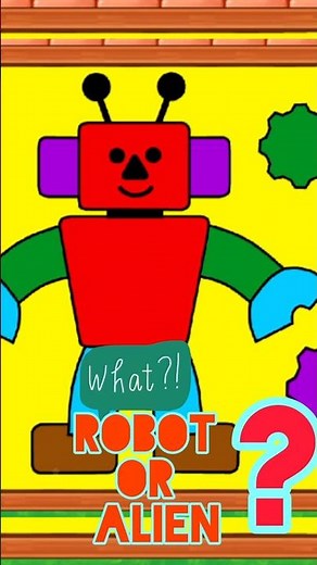 "Robot or Alien 🫪🤖 " Wow! A cute robot is here 🤖” Robot colouring