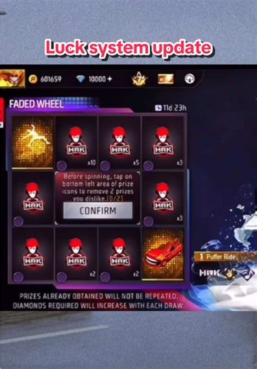 End Level Luck System Update in Free Fire