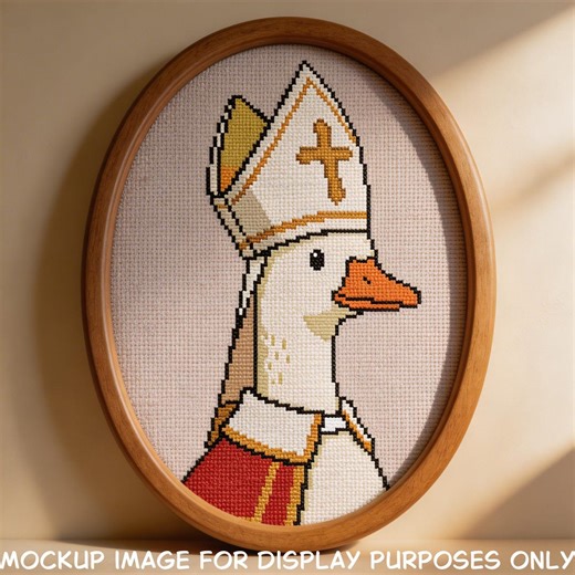 Pope Duck Cross Stitch Pattern (PDF) - Etsy