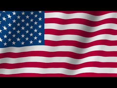 Bandera Estados Unidos Flameando 4K Background