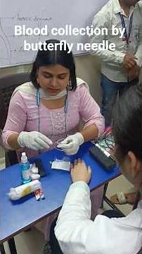 blood collection by butterfly needle#butterflyneedle#medicalprofessor#mbbs#newbornbaby #doctor#dmlt