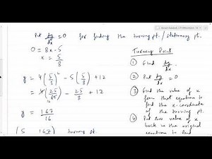 P1 Differentiation | Finding Stationary Points & their Nature (Maximum or Minimum) | A level Math
