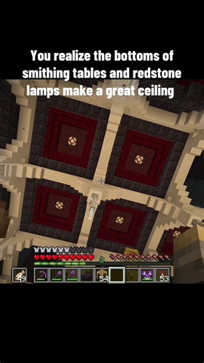 These blocks make a great ceiling! What do you think? #minecraftideas #minecraftinspiration #minecraftbuilding #minecrsftbuild