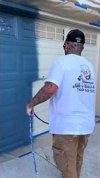 Update your garage door with a paint job 😁 Color name Turbulent Sea by Dunn Edwards 😌