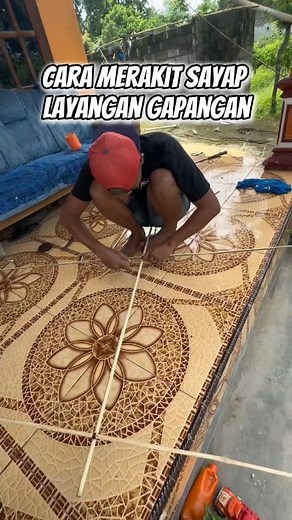 Cara merakit bagian sayap layangan gapangan #tutorial #reels #layangan #bamboo #flyingkite #kites | Samson Layangan