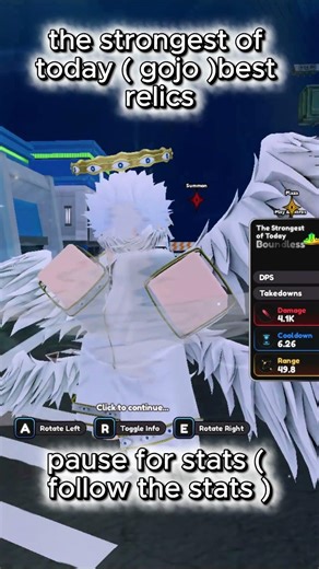 GOJO BEST RELICS UTDX #jinwoo #boundless #roblox