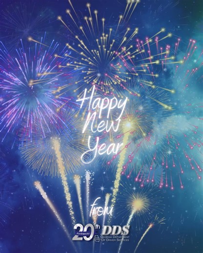 🎆✨ Happy New Year from the Georgia Department of Driver Services! As we welcome the year ahead, we wish you a fresh start filled with health, happiness, and success. If you’re celebrating, make safety your top resolution—plan ahead, drive sober, and arrive safely. Here’s to a bright and safe year ahead! 💙🚗 #HappyNewYear #TeamDDS #NewYearNewBeginnings #DriveSafeGeorgia | Georgia Department of Driver Services (DDS)