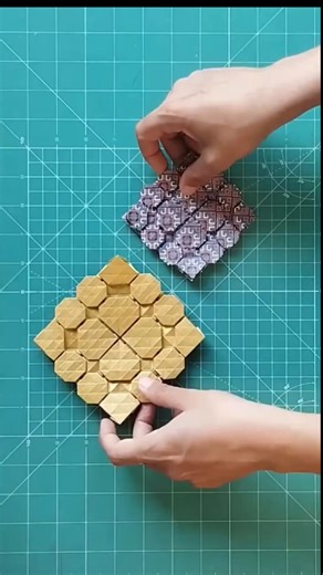 Fazilat Sepehr on Instagram: "Here I show you how to fold this Origami Tesselation designed by me! Watch the full tutorial on my channel for step-by-step instructions for this model no. 85-37 with normal speed and more origami fun! https://youtube.com/@fazilatsepehr Don't forget to like, comment, and subscribe for more awesome paper crafts 🤘🪅💖 #OrigamiTessellation #PaperArt #AdvancedOrigami #GeometricFolding #DIY #Crafts #OrigamiTutorial #HandmadeArt #CreativeFolding #MyDesign #OriginalOrigam