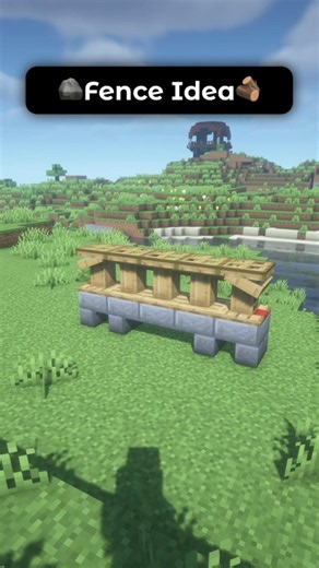 Simple Aesthetic Stone & Log Fence Design Ideas In Minecraft! 🪨🪵