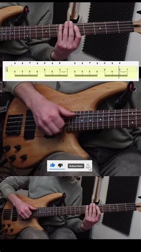 Slap Bass Challenge: this riff gets harder every measure! #slapbass #basstabs