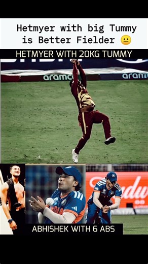 Hetmyer with big Tummy is Better Fielder than many 😐