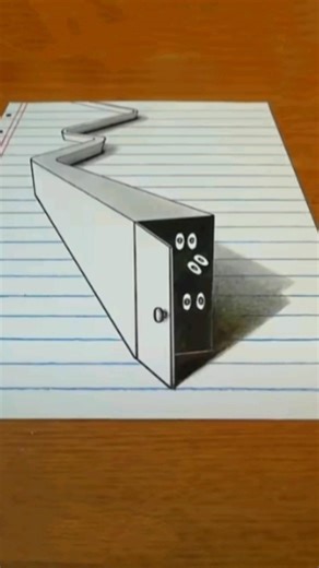 Easy 3D Drawing on paper 🤩😎| Easy 3D Art|#shorts #sketch #easydrawing #drawing #3d #art
