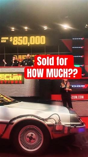 Delorean Time Machine sold for HOW MUCH?? #backtothefuture #80s #shorts
