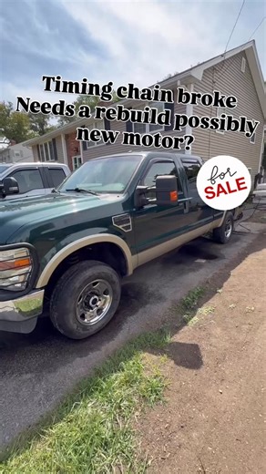 This Old Ford Ranger on Instagram: "Sooo the timing chain broke on my 2009 F250 Lariat 6.8L V10. Motor is locked up and needs at least a rebuild possibly new engine. Truck is in fantastic shape and is currently for sale $5500 located just north of Boston Massachusetts. Message me if interested. Truck has a laundry list of new parts. My loss is your win!"