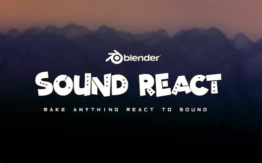 iBlender中文版插件 Sound React 最新汉化版声音反应音乐可视化预设动画音频文件 Blender教程
