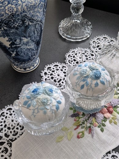 Charming Hand-Embroidered Needle Cushions on Etsy