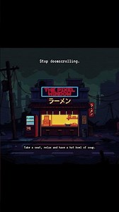 Relax at the post apocalyptic Ramen restaurant "The Pixel Window"