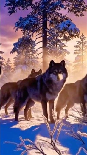 The Mystical Purple Wolf of the Arctic