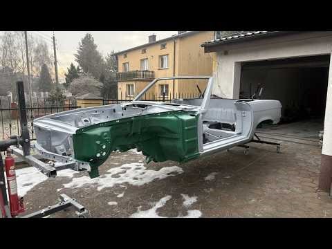 Mercedes R107 SL450 Third Stage Restoration | Full Body Prep, Underbody Paint & OEM Black Finish