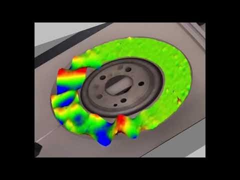 Operational deflection shape analysis of a brake disc in the time domain | ScanSet [EN]
