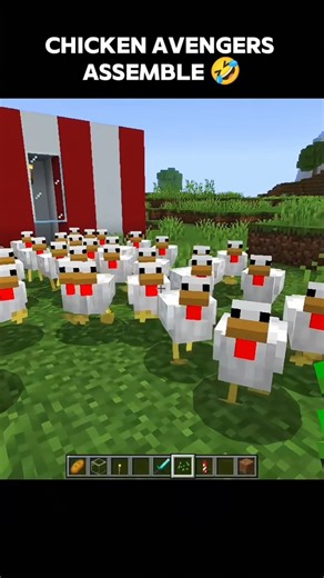 Chicken Endgame: The Mightiest Poultry 🐔💥 #MinecraftMemes #AvengersAssemble