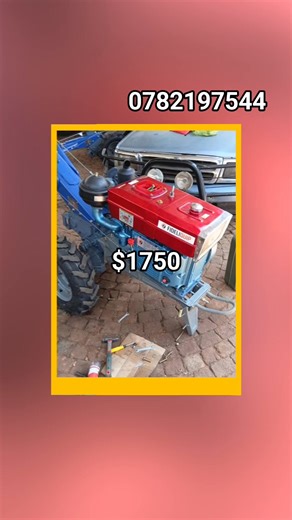 Walking tractor equipped with double disc plough is priced at $1750. | Sebastian Walking tractors Zimbabwe.