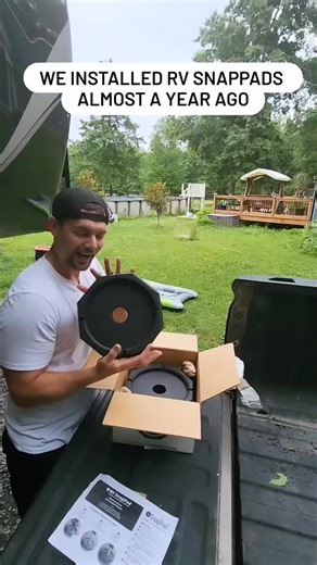 We installed our RV Snappads almost a year ago, and they are still going strong. These are a one-time install RV upgrade that make setting up quicker and easier! ✅️ They increase your footprint for more stability. ✅️ They conform better on uneven surfaces. ✅️ They protect your stabilizer feet. ✅️ They are permanently installed, so you save time setting up If you need a set, get 10% off with BOUNDLESS10 🔗 in bio >>>>>-----------------------------------------------