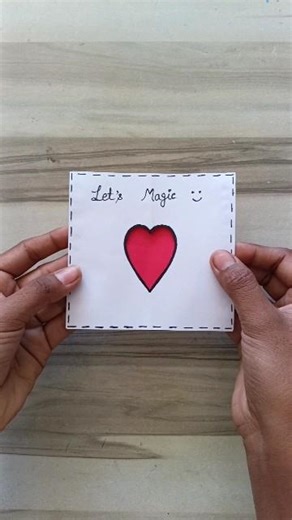 Paper Magic Trick 🤯 Heart Colour Change Illusion #viral #shorts
