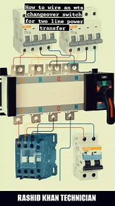 How to wire an mts changeover switch for two line power transfer #electrician #Education #electronics #motor #viral #transferswitch | Rashid Khan