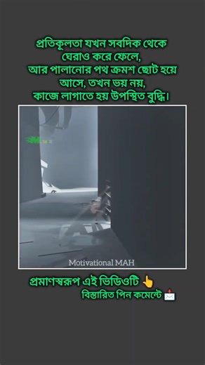 বিপদে ভয় নয়, কাজে লাগাতে হয় উপস্থিত বুদ্ধিকে। #MotivationalMAH #Foryou #Fly