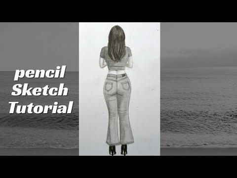 Back View Girl Pencil Sketch Tutorial | Easy Figure Drawing Step by Step
