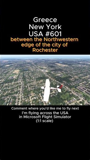Greece, New York from Microsoft Flight Simulator #greece #newyork #msfs #joaha45 #usa #unitedstates