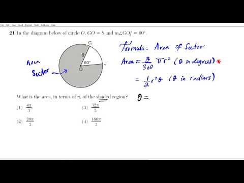 How to Calculate the Area of a Sector Geometry Common Core