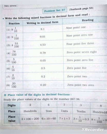 problem set 37 | math | 5th std | 5th class | problem set 37