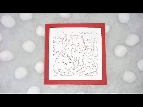 How To Stitch An Embroidered Christmas Card - By Kreative Kiwi
